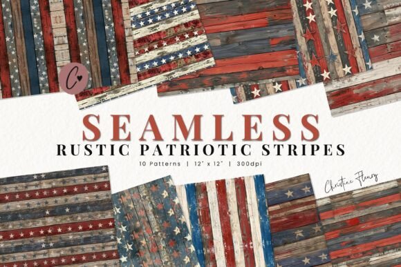 Download Seamless Rustic Patriotic Stripes Paper - Stripes paper Collection