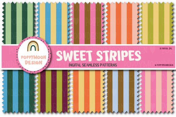 Download Sweet Stripes Paper Set - Stripes paper Collection