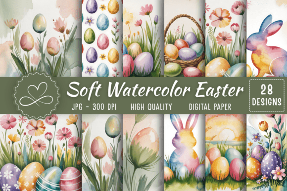 Download Soft Watercolor Easter Background - Soft Collection
