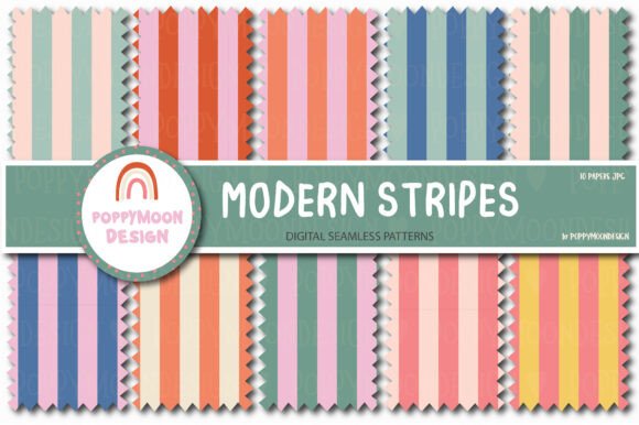 Download Modern Stripes Paper Set - Stripes paper Collection