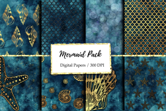 Download Mermaid Digital Paper Pack - Mermaid digital paper pack Collection