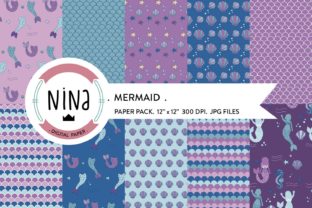 Download Mermaid Digital Paper Pack Scale Paper - Mermaid digital paper pack Collection
