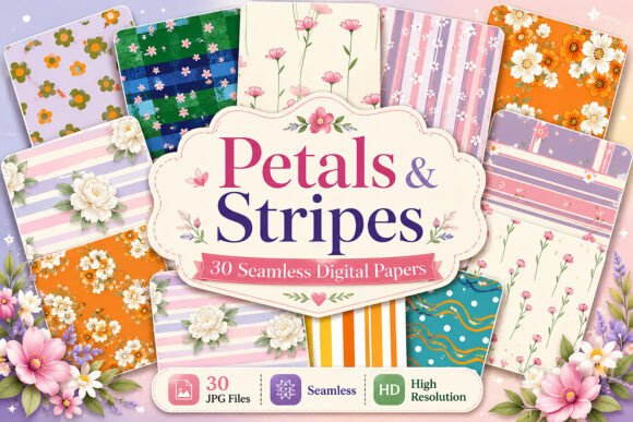 Download Petals &amp; Stripes Paper Paper - Stripes paper Collection