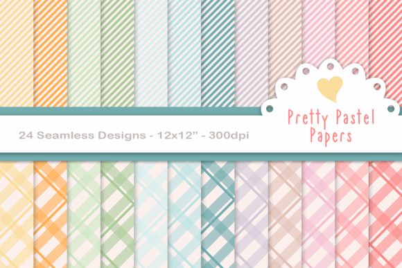 Download Seamless Pastel Ginham Stripes Paper - Stripes paper Collection