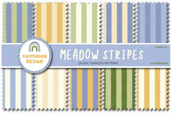 Download Meadow Stripes Paper Set - Stripes paper Collection