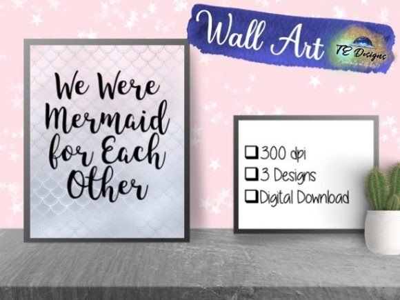 Download 5 Mermaid for Each Other Bedroom Art - Premium Resources